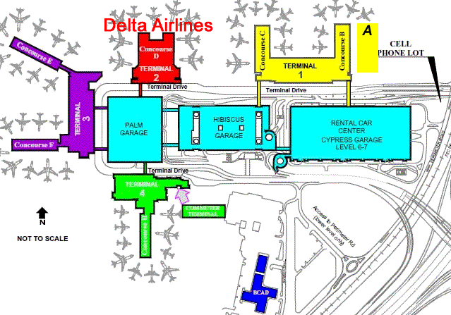 Ft Lauderdale Airport FLL Terminal Map